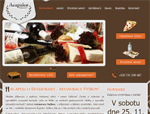 Tablet Screenshot of acapulco-restaurant.cz